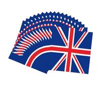 20 Pcs Union Jack Napkins,Party Disposable Napkin,National Day Style,Red, White and Blue Picnic Decorations, Celebration Supplies for British Street Party Barbecue Celebrations.
