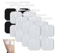 20 PCS Unit Replacement Pads,50X50mm Machine Pads for Tens,Self-Adhesive Electrode Pads,Reusable Unit Electrode Pads,Black and White Unit Patches,Unit Pad Compatible with Tens
