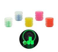 20 PCS Universal Glow in The Dark Tire Valve Caps, Rubber Dust Covers for Car Tyre, Maslasee,SUV, Truck, Motorcycle, Bike, Bicycle - 5 Fluorescent Colors, 8mm Universal Fit