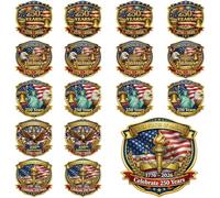 20 Pcs USA 250th Anniversary Commemorative Pins - American Flag Eagle Patriotic Veteran Lapel Brooch for 250 Years of Freedom Independence Day Merchandise Gift Bulk
