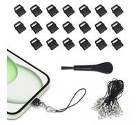 20 Pcs USB C Dust Plugs, Type C Port Cover for iPhone 17 Pro/Pro Max/16/15 Series, Samsung Galaxy S25 S24 S23-S20 & Type C Port Protector, Easy-Grip Tab