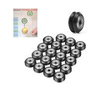 20 Pcs V Shape Groove Wheel,3D Printer Wheel 5mm Bore 625 Double Bearing Sliding Gate Plastic Pulley Linear Bearing 625 Pulley Accessories for CNC 3D Printer CNC Machine