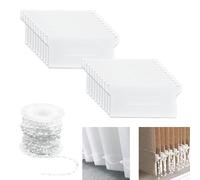 20 Pcs Vertical Blind Accessories Bottom Parts 127mm, Bottom Weights Slats 5”and 10M Bottom Chain, Replacement Parts for Vertical Blinds
