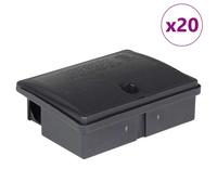 (20 pcs) vidaXL Mouse Traps 5 pcs Black 13x10x4 cm rat box mouse bait rat bait box