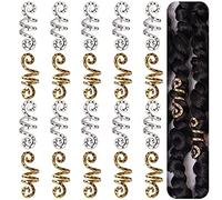 20 Pcs Vikings Hair Beads Metal Dreadlocks Beads Silver Spiral Hair Decoration Golden Hair Decoration Beads for Hair Decorating DIY Hair Braid Jewelry