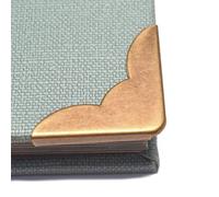 20 Pcs Vintage Bronze Corner Protectors Decorative Metal Edge Covers Antique Safety Guards Retro Right Angle Bracket for Menu Book Photo Album Scrapbook Medium Size (Side Length:1-1/2")