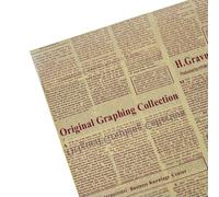 20 PCS Vintage English Newspaper Thin Present Wrap Paper - Floral Bouquet Wrapping Paper, Craft & Artwork Packaging Liner