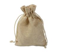 20 Pcs Vintage Linen Bags with Drawstring, 20x30cm (7.9"x11.8") PLECUPE Pretty Natural Colour Reusable Cotton Storage Handy Sized Gift Pouch, Flax Cloth Lavender Dried Flowers Storage Bags, Beige#1