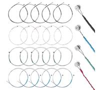 20 PCS Violin String, Universal Full Set Violin Accessories Universal Carbon Steel Copper Wound with Copper-Plated Ball End Classic Steel Strings for Instruments 4/4 3/4 1/2 1/4