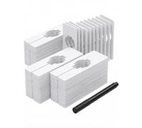 20 PCS Wardrobe Dividers for Clothes, Rectangular White Plastic Closet Dividers with Marker - Writable, Erasable & Reusable, Anti-Spin Design for Closet Organisation, Shelf Dividers, 2" x 5.4"