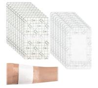 20 PCS Waterproof Bandage, Clear Adhesive Bandages with Cotton Absorbent Pad for Tattoo Aftercare Skin Protection Showering Swimming Wounds Dressing Pads