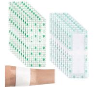 20 PCS Waterproof Dressings for Wounds Adhesive Waterproof Bandage with Cotton Absorbent Pad for Tattoo Aftercare Skin Protection Showering Swimming Wounds Dressing (10 × 25CM)