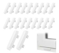 20 Pcs Weep Hole Covers, Window Drainage Caps, Window Sill End Cap, Replacement Drainage Covers for Double Glazing, Drain Caps for UPVC Windows & Doors (White, L)