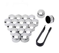 20 PCS Wheel Nut Caps for Porsche Cayman (987), Hexagonal Tire Covers Dust Proof Durable Wheel Hex Nut Bolt Cap Cover Accessories,Silver-19mm