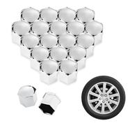 20 Pcs Wheel Nut Covers for Discovery Sport 2014-2022, Anti-Rust Auto Hub Bolt Protector, Dustproof Wheel Bolt Nut Caps Covers, Car Accessories,Silver - 17mm
