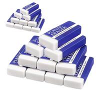 20 Pcs White Erasers Multipack, Latex-Free Plastic Rubber Eraser for School Office Supplies, Self-Cleaning Pencil Erasers for Kids Adults Artists