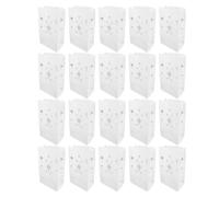 20 PCS White Luminary Bags with Flame Star Cut Out Design, Elegant Wave Paper Candle Bags for Wedding Party Thanksgiving Holiday Decor