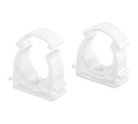 20 PCS White Plastic Water Pipe Clamps,Snap-On Single Tube Clips (25mm Inner Diameter)