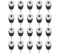 20 Pcs Wine Stopper Bases for DIY Crafting, Alloy Silicone Wine Bottle Stopper Base with M8/M10 Threaded Perforated Design, Silver Tapered Bung for Airtight Seal and Long-Lasting Freshness
