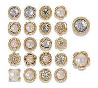 20 PCS Women Shirt Brooch Pins, Removable Replacement Safety Button No Sew Invisible Buttons Pearl Brooch Button Anti Exposure Fixed Brooches Cover up Buttons for DIY Bag, Cardigan, Dress, Clothes