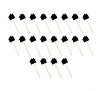 20 Pcs Wooden Plant Markers with Chalkboard Tags, Reusable Garden Labels for Herb Pots and Vegetable Plots, Eco Friendly Nursery Stock Signs for Wedding(house-shaped)