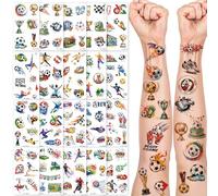 20 PCS World Cup Temporary Soccer Tattoos Stickers Kit Football Party Supplies for Fan Themed Birthday Favors Pre Cut Face Body Fake Tattoo Gift Bag Soccer Tattoos for Wolrd Cup
