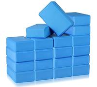 20 Pcs Yoga Blocks 9''x6''x3'' High Density EVA Foam Bricks Yoga Foam Exercise Blocks Improve Strength Balance and Flexibility, Light Weight and Non-Slip Surface for Pilates Meditation (Dark Blue)