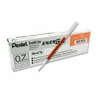 20 Pentel LR7 Roller Refill for EnerGel Gel Pen 0.7mm Metal Tip Orange Color Ink