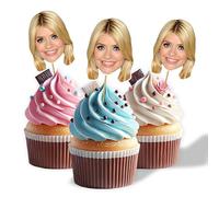20 Personalised Photo Face Cupcake Topper Cake Decorations for Birthday Anniversary Stag Hen Party - includes card faces, skewers and all fixings 18th 21st 30th 40th 50th 60th 70th (20 Toppers)