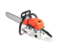20" Petrol Chain Saw, 52CC 2-Stroke Gasoline Chainsaw, Gas-Powered Chainsaw 2000W with Quick Start System, Manual Pull-Start Handle, for Tree Cutting, Firewood Preparation, Shrub Pruning