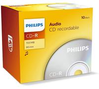 20 Philips CD-R Audio RECORDABLE CD's 20 Pack Jewel Case Blank CD Discs