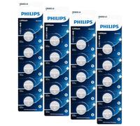 20 PHILIPS CR2032 LITHIUM BATTERIES 3V CELL COIN BUTTON 5BL EXP 2031 AUG NEW