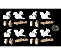 20 Piece 3D Edible Icing Grey Squirrel Sugar Cupcake/Cake Decoration Toppers