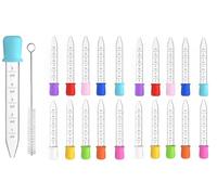 20-Piece 5ml Mini Liquid Dropper Set, Flexible Tip for Medicine Crafts Candy Making, Assorted Bright Colors