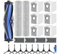 20-piece accessory set for ECOVACS DEBOT X8 Pro Omni, X8 Omni vacuum cleaner replacement part, 1 main brush, 2 mop cleaning roller, 4 filters, 6 dust bags, 8 side brushes, for ECOVACS X8 Accessories