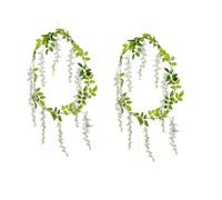 20 Piece Artificial White Flowers Silk Wisteria Garland Artificial Wisteria