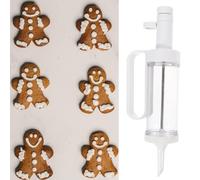 20-Piece Biscuit Press Set 2 Pack - Plastic Cookie Stamps with Icing Nozzles, Baking Decorating Kit for Cakes & DIY Crafts
