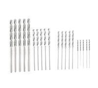 20-Piece Drill Bit Set, 4 Sizes (1mm 1.5mm 2mm 2.5mm) for Glass, Stone, Shells, Jewelry Making - Coated Twist Drill Bits