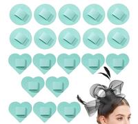 20-Piece feltHair Tie Pad Set - Headband Base, Self-Adhesive DIY Accessory | Heart-Shaped Round Combination feltPads, 2-Inch feltDecoration for Women Girls Vanity Bathroom Travel Tea Party Crafting