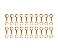 20-Piece for Diesel Injector Copper Seal Washer Kit, M6 M8 M10 M12 Common Rail Pipe Return Pipe Gasket Set for Fuel System Repair and Maintenance