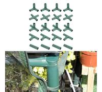 20-Piece Greenhouse Frame Connector Set - 5 Types of 16 Mm Plastic Building Joints for PVC Metal Structures Weather-Resistant Garden Greenhouse Construction Accessories