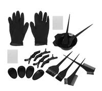 20 Piece Hair Dyeing Kit Black Plastic Portable Tool Set