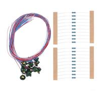 20-Piece HO Scale LED Ceiling Lamps & Street Lights for Model Railway Layouts, Warm White, 3V DC/AC, with Resistors