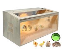 20-Piece Large Chicken Brooder Box, All-in-One Kit Brooder Box, Brooder for Chicks, Quail, Hamsters, Up to 35 Chicks Capacity, Pattern B, 32" L x 16" W x 16" H