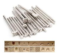 20 Piece Leather Stamping Tools Set, Saddle Making Embossing Punch Kit | 20 Unique Stamp Patterns, Durable Steel Construction, Clear Impressions, Easy to Use, Ideal for Leather Craft