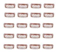 20 Piece Metal Snap Fastener Set Designed for Secure Hair Extension and Weft Attachment | Women's Hair Styling Accessories | Durable Clip Design Ensuring Easy Use.