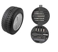 20-Piece Mini Tool Kit in Tire-Shaped Case - Compact DIY Repair Set with Screwdriver Bits, Sockets, Utility Blade & Precision Tools for Home, Car, Office, Travel - Portable Giftable Tool Set