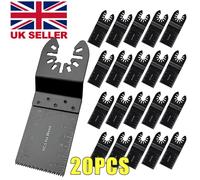 20-Piece Oscillating Saw Blades Set - Carbide Multi-Tool Blades for Wood, Plastic & Soft Metal - Fits Stanley, Black & Decker & More