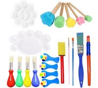 20-Piece Painting Set, Paint Brush Set Beginners, Paint Brushes Bring The Fun of Creating and Painting, Complete Drawing Kit with Various Brushes and Palette for Home School and Travel Activities