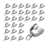 20-piece Set Of Metal Reinforced Curtain Rollers, Curved Track Rollers | It has a strong load-bearing capacity, is not easily deformed or broken, and has an extended service life.(70 pieces)
